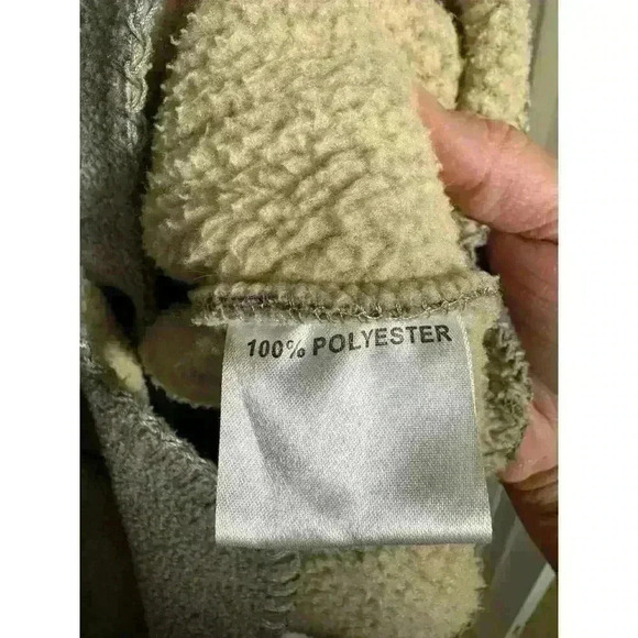 Vintage Alps Gray/Ivory Stitched  Fleece Button Seamed Sleeve Women’s S Jacket - Picture 4 of 10